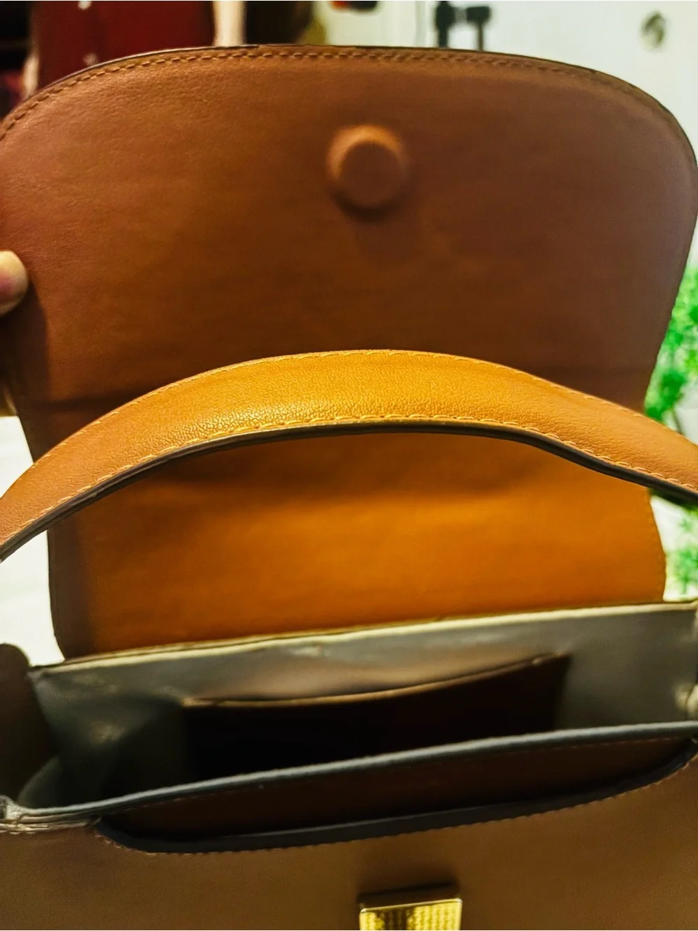 Source Unknown Brown Leatherette Shoulder Bag